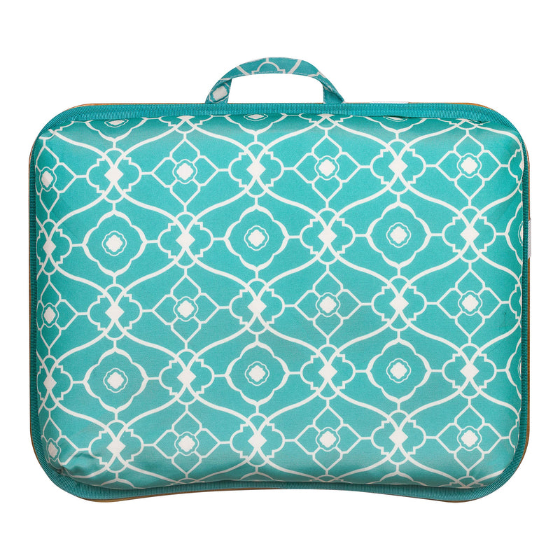 LapGear Designer Lap Desk with Phone Holder and Device Ledge - Aqua Trellis - Fits up to 15.6 Inch Laptops - Style No. 45422,Medium - Fits up to 15.6" Laptops
