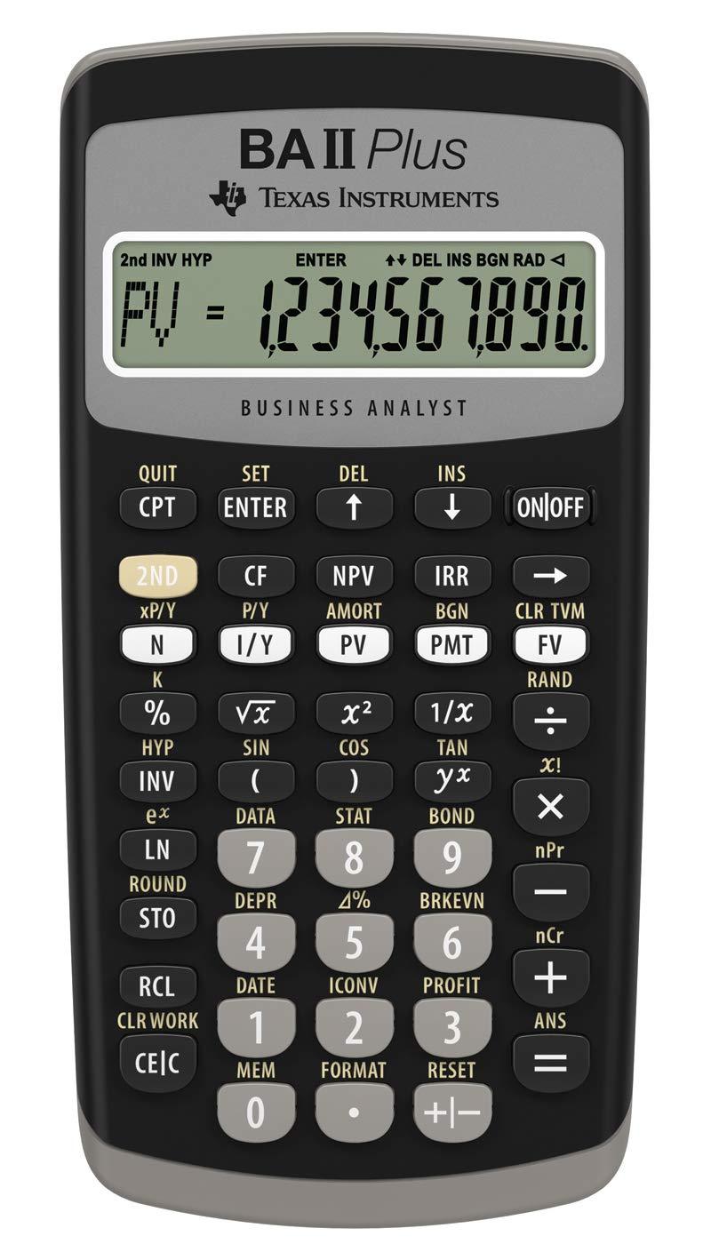 Texas Instruments BA II Plus Financial Calculator Medium