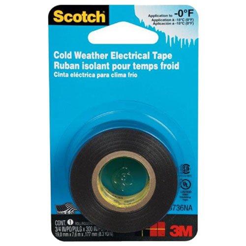 Scotch Cold Weather Vinyl Electrical Tape, 16736NA, 3/4 in x 25 ft