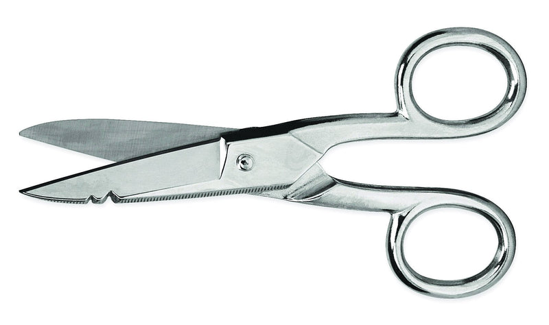 Crescent Wiss 5" Electrician Scissors with Serrated Bottom Blade - Carded - 175E5V,Black