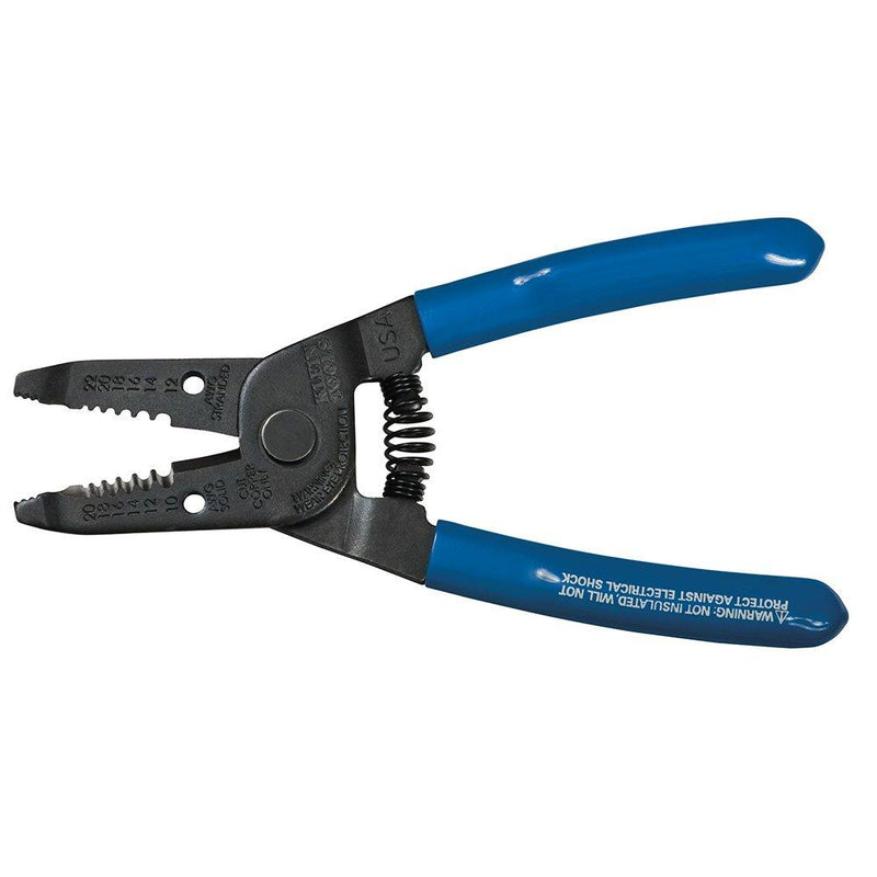 Multi-Purpose Wire Stripper and Cutter for 10-20 AWG Solid Wire and 12-22 AWG Stranded Wire Klein Tools 1011 , Blue