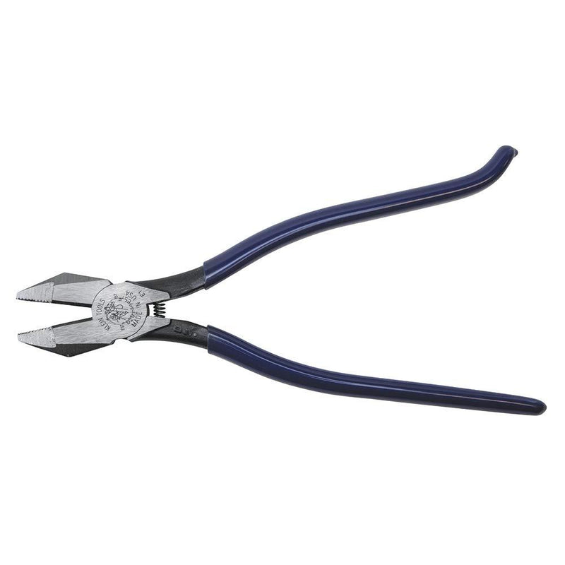Klein Tools D201-7CST Ironworker Pliers, Spring Loaded Side Cutters for Rebar Cutting and Bending, 9-Inch Long Ironworker/Plasitc Dipped Handle