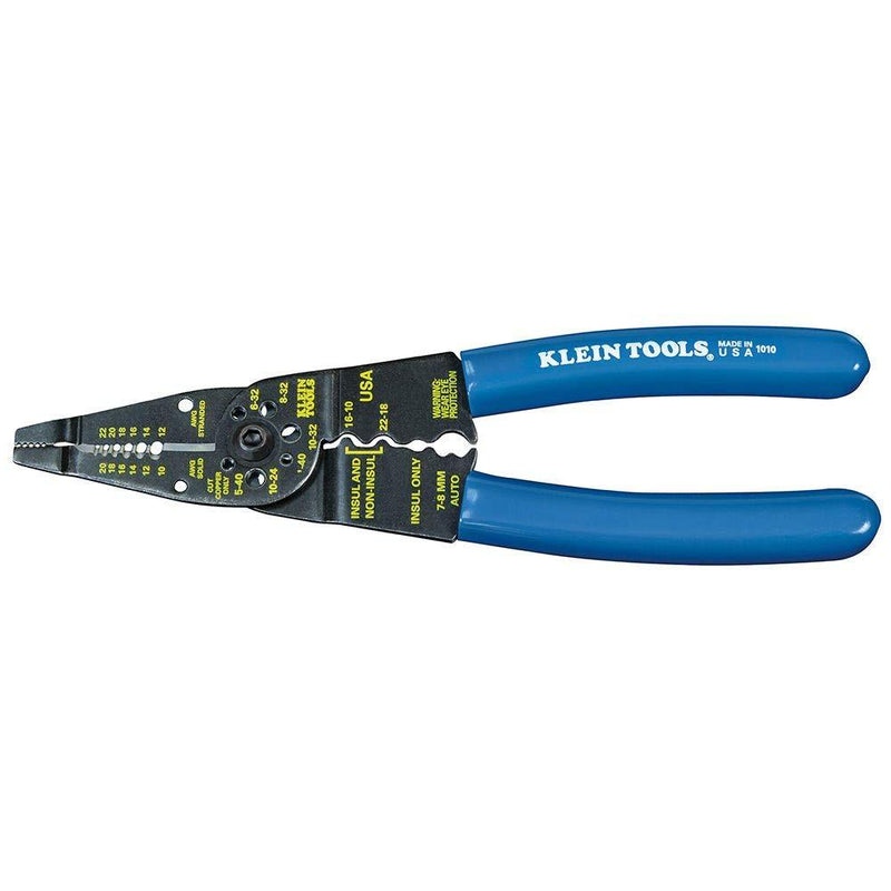 Klein Tools 1010 Multi Tool Long Nose Wire Cutter, Wire Crimper, Stripper and Bolt Cutter Multi-Purpose Electrician Tool, 8-Inch Long