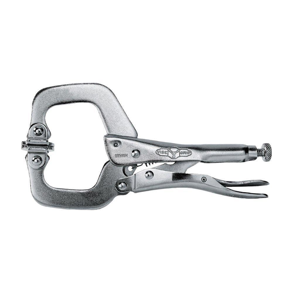 IRWIN VISE-GRIP C Clamp, Locking with Swivel Pads, 4-inch (165)