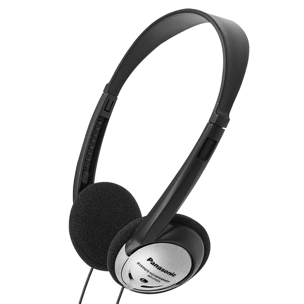 Panasonic Headphones On-Ear Lightweight with XBS RP-HT21 (Black & Silver) On Ear - No Mic