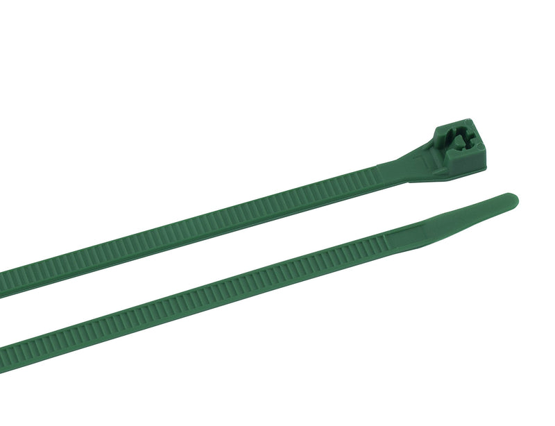 Gardner Bender 46-308G Cable Tie, 8 inch, 75 lb, Electrical Wire and Cord Management, Nylon Zip Tie, 100 Pk, Green 100 Pack
