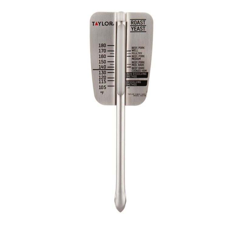 Taylor Precision Products Roast and Yeast Instant Read Meat Food Kitchen Cooking Thermometer 6-1/2" L Silver