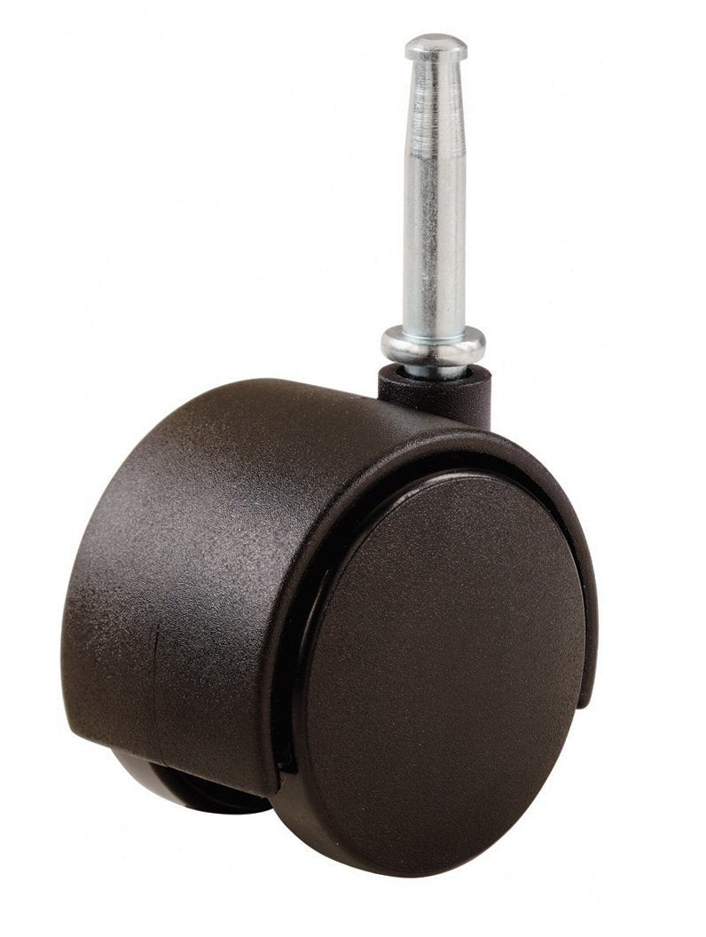 Shepherd Hardware 9402 1-5/8-Inch Office Chair Caster, Twin Wheel, 5/16-Inch Stem Diameter, 40-lb Load Capacity, 2-Pack