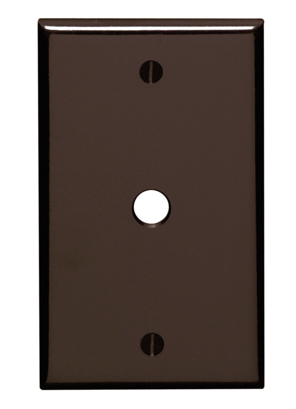 Leviton 85013 1-Gang .406 Inch Hole Device Telephone/Cable Wallplate, Standard Size, Thermoset, Box Mount, Brown