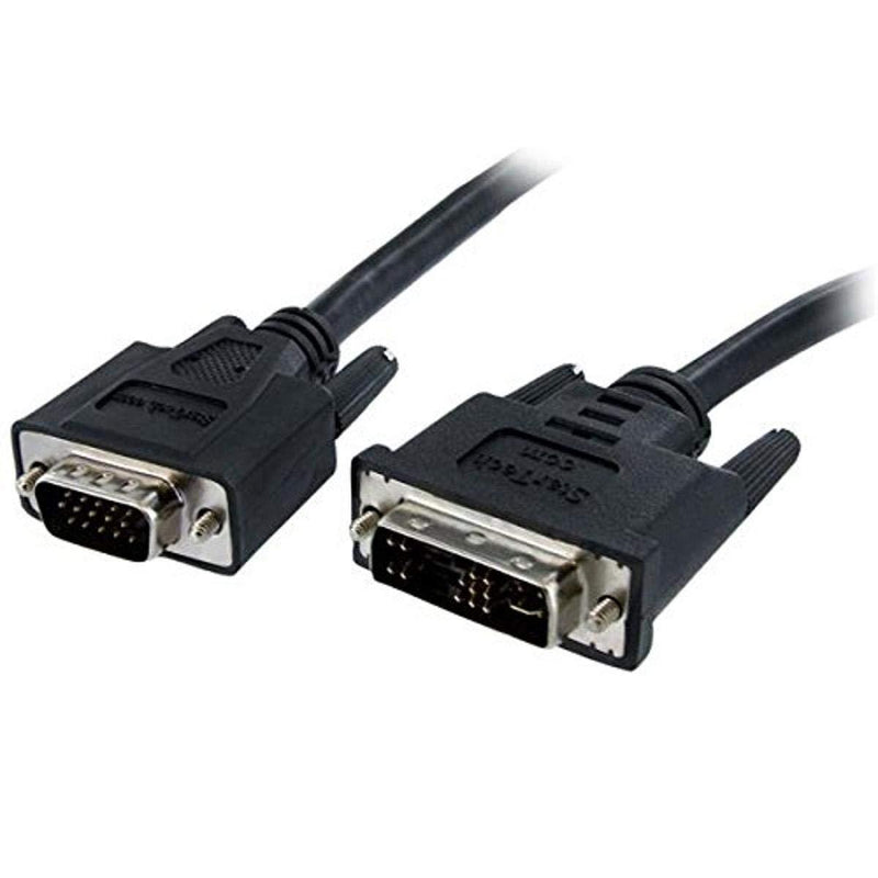 StarTech.com 6 ft DVI to Coax High Resolution VGA Monitor Cable - DVI to VGA Connector - 6ft DVI to VGA Converter (DVIVGAMM6), Black 6 ft / 2m