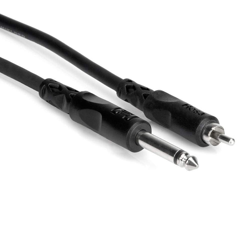 Hosa CPR-110 1/4" TS to RCA Unbalanced Interconnect Cable, 10 Feet CPR-110 10 ft