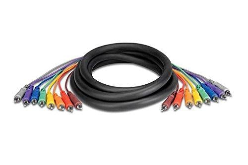 Hosa CRA-802 RCA to RCA Unbalanced Snake, 2 Meters 6.6 Feet
