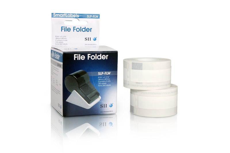 Seiko Instruments White File Folder Labels for Smart Label Printers (SLP-FLW)