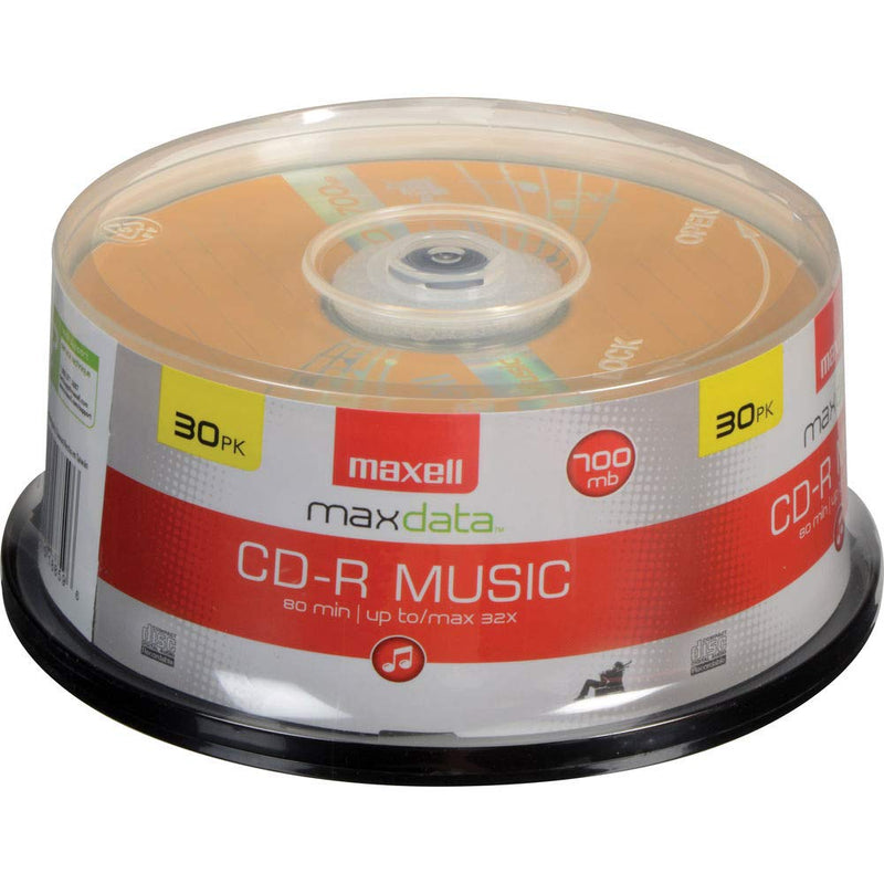 Maxell 625335 Lifetime Warranty High-Sensitivity Recording Layer Recordable CD (Audio Only) 700mb/80 min 30pk
