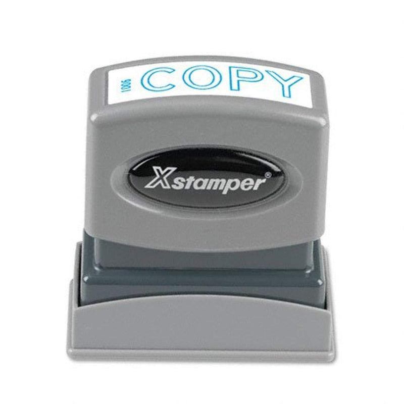 SHACHIHATA INC Copy Pre-Inked Stamp, 1/2 x 1-5/8 Inches Impression, Blue Ink (XST1006)