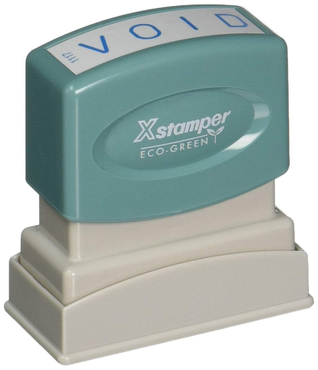Xstamper(R) One-Color Title Stamp, Pre-Inked, "Void", Blue