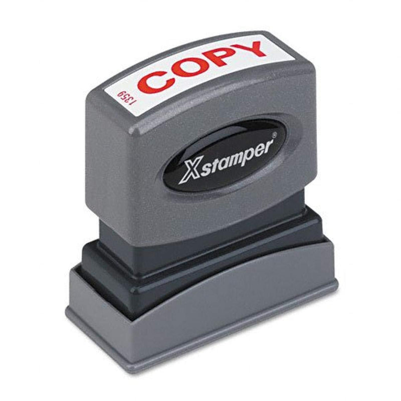 Xstamper One-Color Title Message Stamp,"Copy," Pre-Inked/Re-Inkable, Red (1359) 1