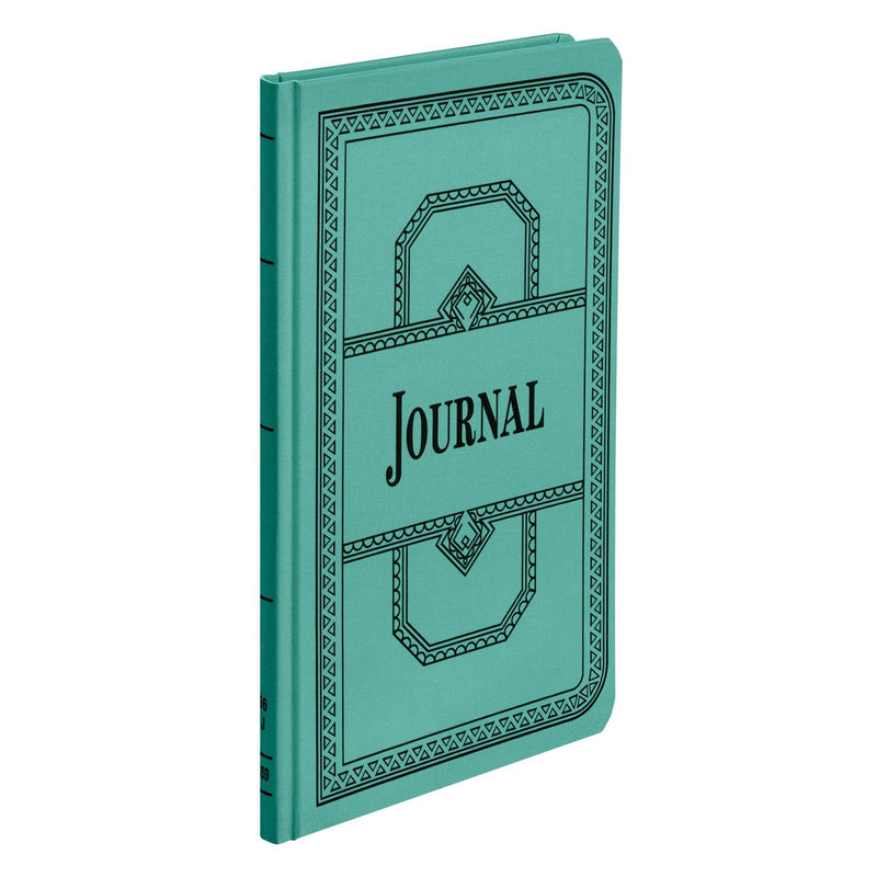 Boorum & Pease 66 Series Account Book, Journal Ruled, Green, 150 Pages, 12-1/8" x 7-5/8" (66-150-J) , Blue 1 pack