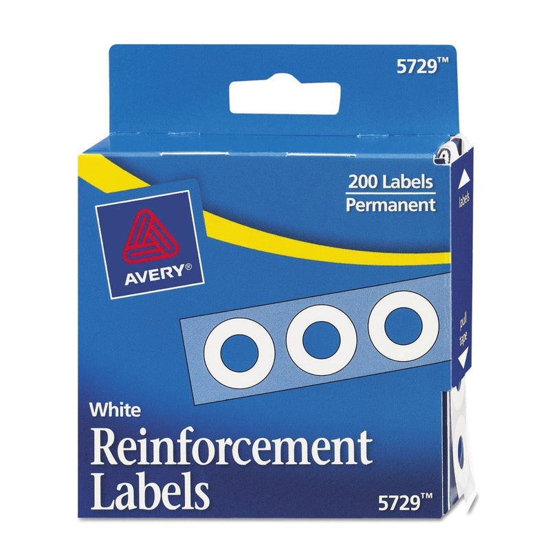 Avery(R) Self-Adhesive Reinforcements, White, Pack Of 200