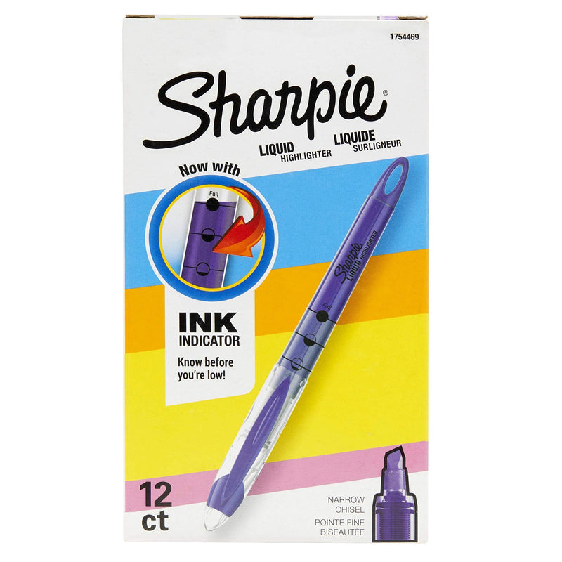 Sharpie 1754469 Accent Sharpie Pen-Style Highlighter, Purple, 12-Pack