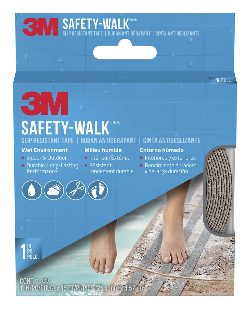 3M Indoor/Outdoor Tread, 1-in by 180-in, Gray (7646NA) 1-Inch by 180-Inch