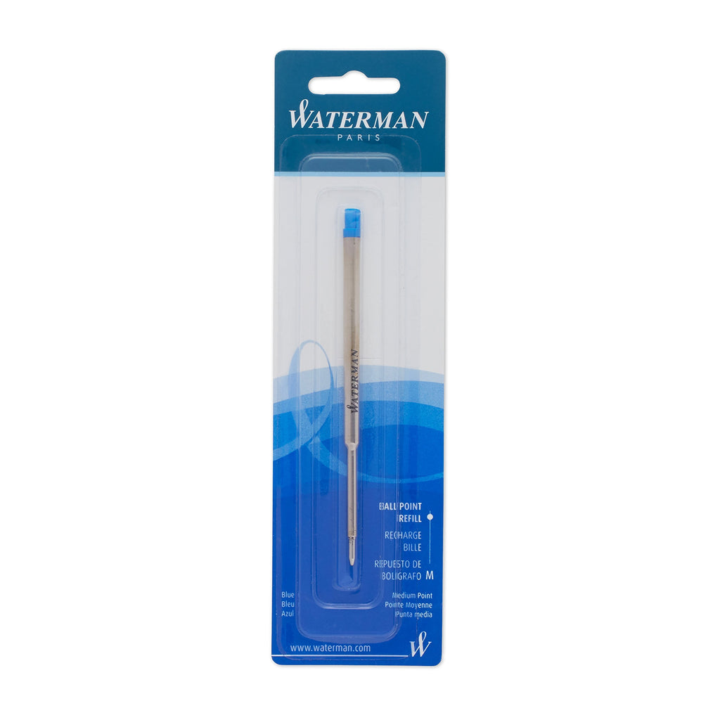 Waterman Ballpoint Refill for Ballpoint Pens, Medium point, Blue ink (834264) Standard Packaging