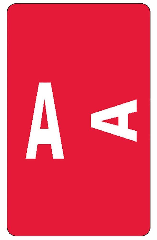 Smead AlphaZ ACCS Color-Coded Alphabetic Labels, Letter A, Red, 100 per Pack (67171)