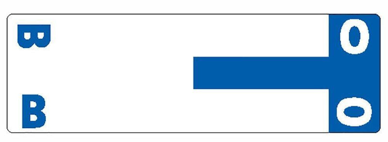 Smead AlphaZ NCC Color-Coded Labels, Letters B&O, Dark Blue, 100 Labels per Pack (67153)