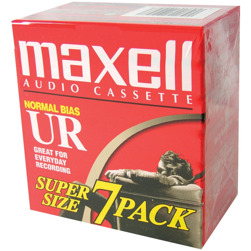 Maxell 108575 Optimally Designed for Voice Recording Brick Packs with Low Noise Surface - 90 Minute Audio Cassettes, 7 Tapes Per Pack 1-Pack