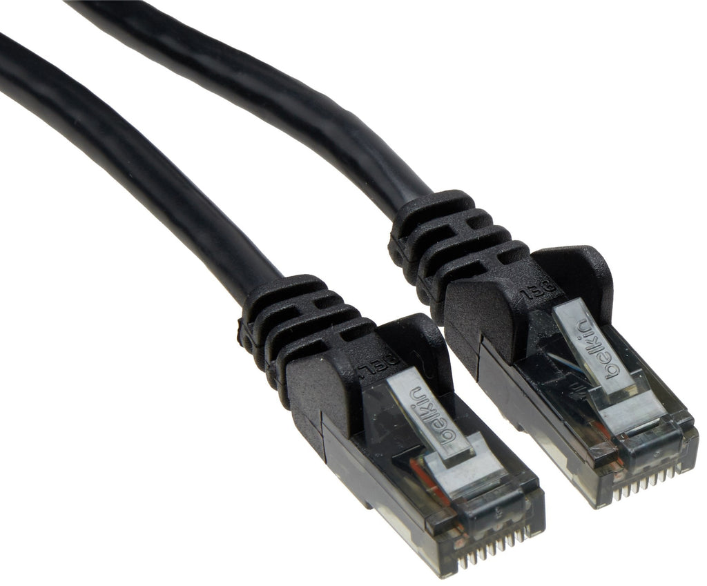 Belkin A3L980b50-BLK-S CABLE,CAT6,UTP,RJ45M/M,50',BLK,PATCH,SNAGLESS,Black 50-Foot Black