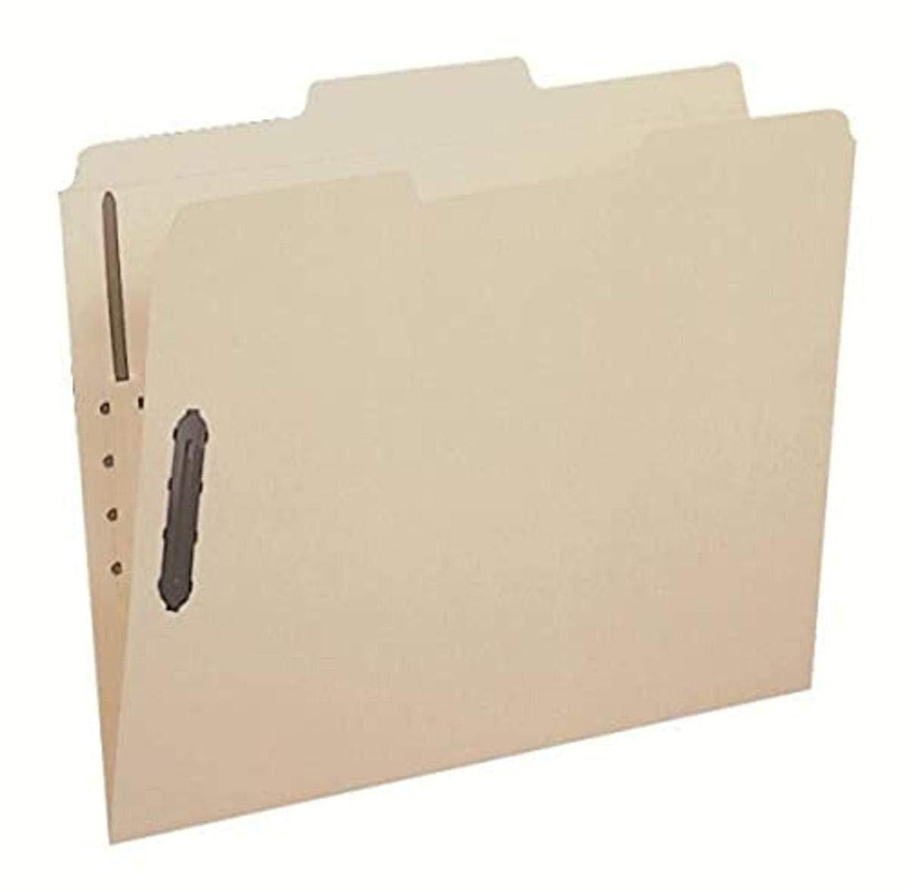 Smead Fastener File Folder, 2 Fasteners, Reinforced 1/3-Cut Tab, Letter Size, Manila, 12 per Pack (11537)