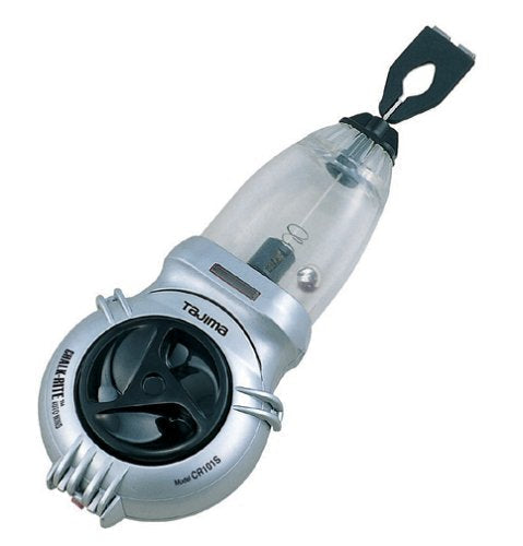 TAJIMA Chalk Box - Auto Wind Snap-Line with Auto Rewind Chalk-Line & Quick View Canister - CR101S-0