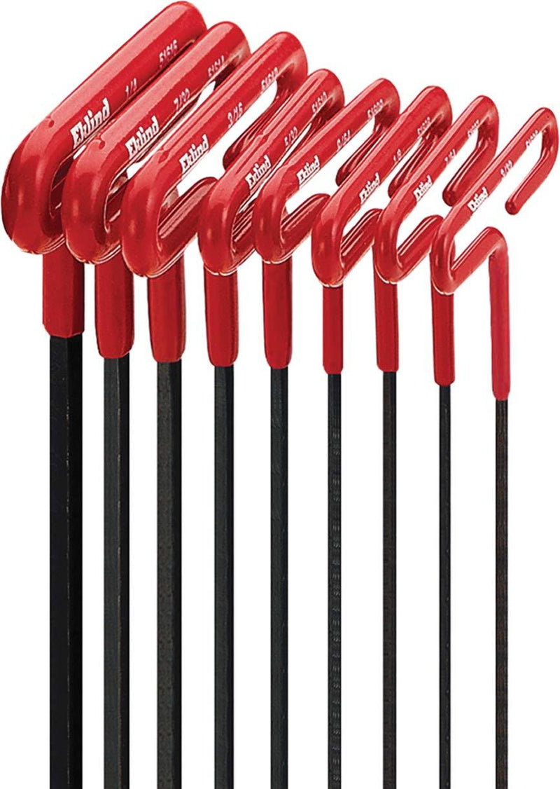 EKLIND 53168 Cushion Grip Hex T-Key allen wrench - 8pc set SAE Inch Sizes 3/32-1/4 (6In shaft) Blend