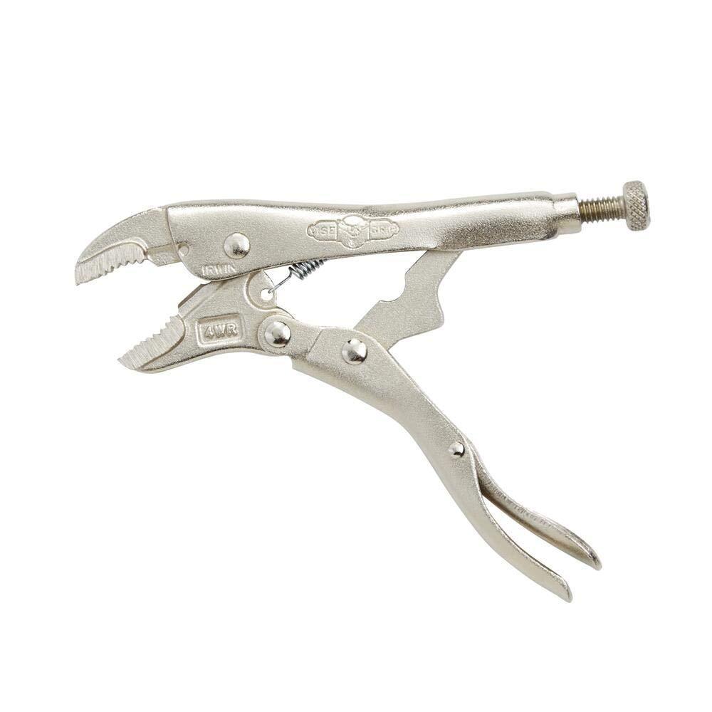 IRWIN VISE-GRIP Curved Jaw Locking Pliers with Wire Cutter, 4-Inch (10) Steel