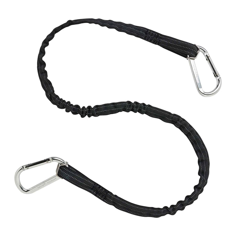 Ergodyne Squids 3110 Tool Lanyard with Dual Aluminum Carabiners, Standard Length, Black, 10 Pounds