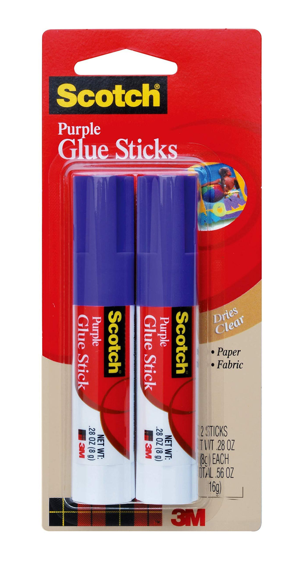 Scotch Purple Glue Sticks, 0.28 Ounces, 2-Pack (6108-2N)