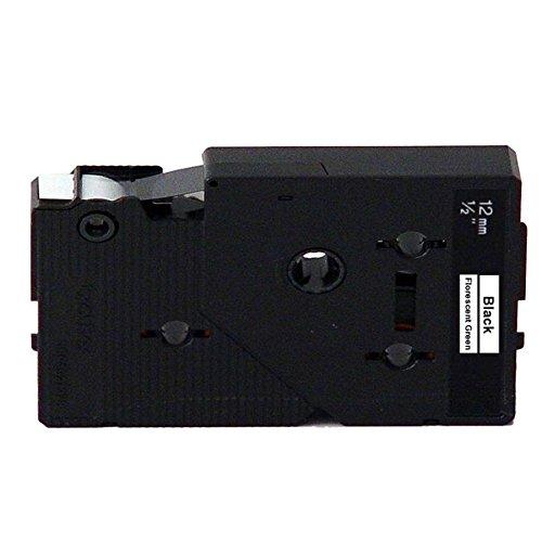 Brother TCD001 1/2 In. Black On Fluorescent Green P-touch Tape,  1PCE Pack (TCD001)