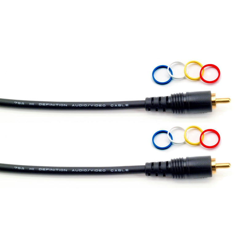 Mogami PURE PATCH RR-06 Professional Audio/Video Cable, Mono RCA Male Plugs, Gold Contacts, Straight Connectors, 6 Foot
