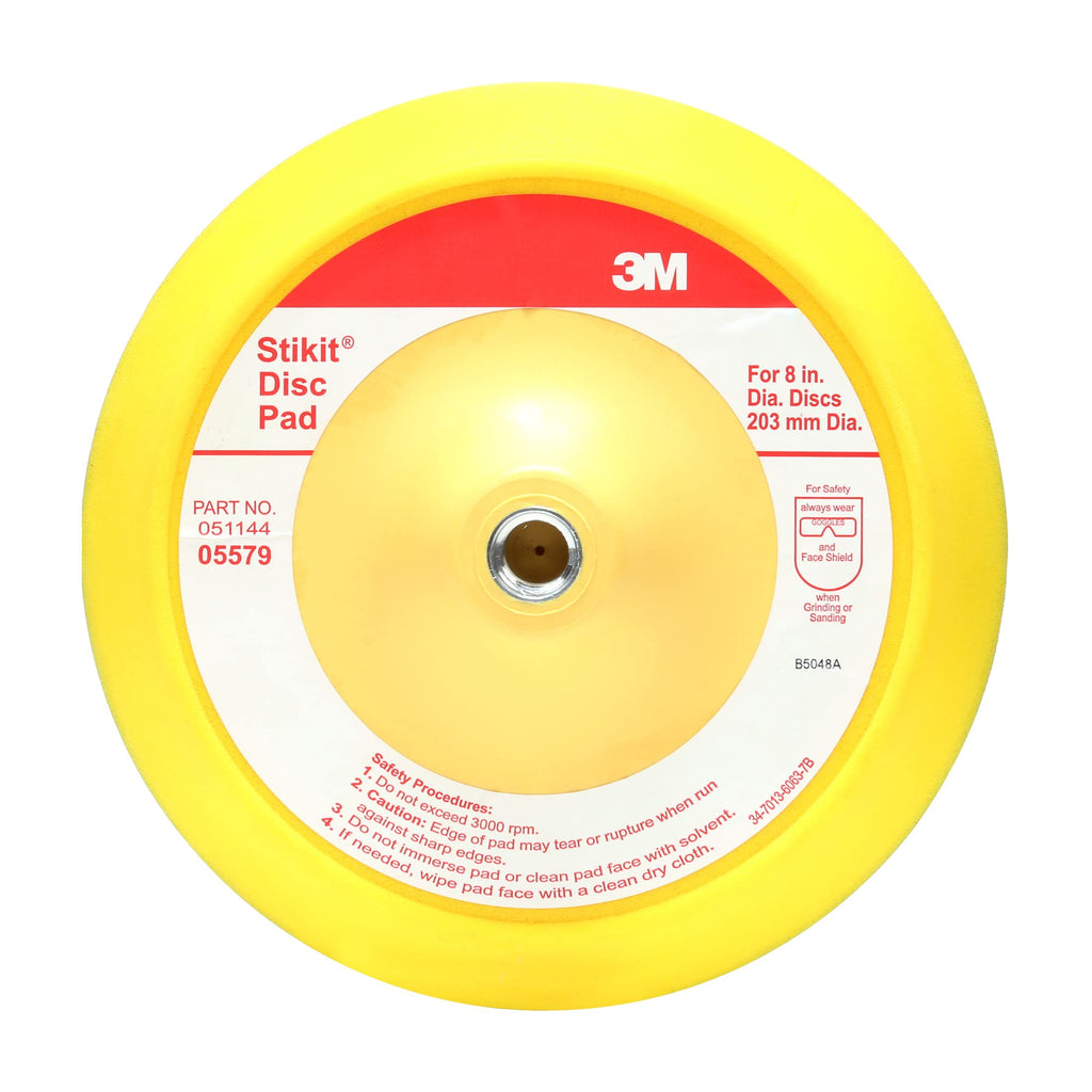 3M Stikit Disc Pad 05579, For PSA Discs, Abrasive, Durable Foam Body, 8 in