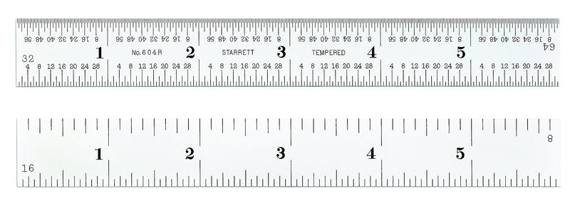 Starrett C604R-6 6-Inch Steel Rule with Inch Graduations