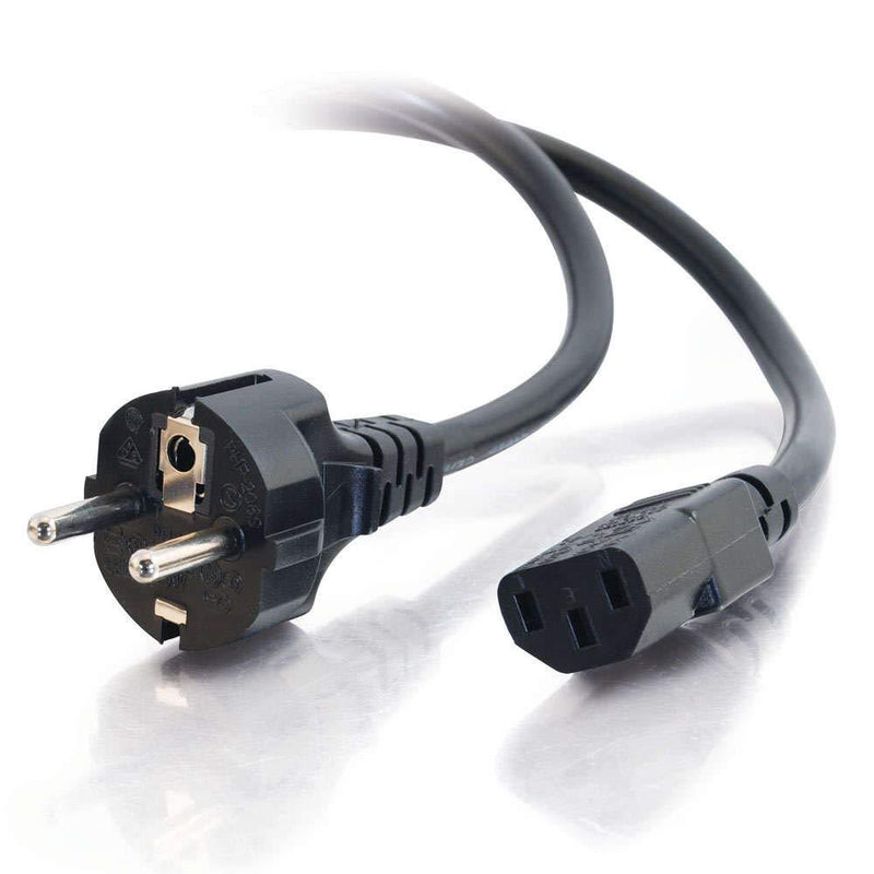 C2G Power Cord, European Power Cord, 14 AWG, Black, 8.2 Feet (2.5 Meters), Cables to Go 03138 2.5M European Power Cord