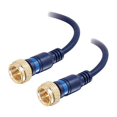 C2G 27228 Velocity Mini-Coax F-Type Cable, Blue (12 Feet, 3.65 Meters) F Type Mini 12 Feet Black