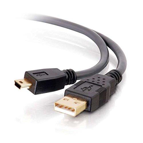 C2G USB Cable, Mini USB Cable, USB 2.0 Cable, USB A to B Cable, 16.4 Feet (5 Meters), Black, Cables to Go 29653 Ultima USB A to Mini B Male