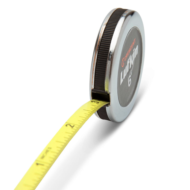 Crescent Lufkin 1/4" x 6' Executive® Diameter Yellow Clad A19 Blade Pocket Tape Measure - W606PD 6ft x 1/4in