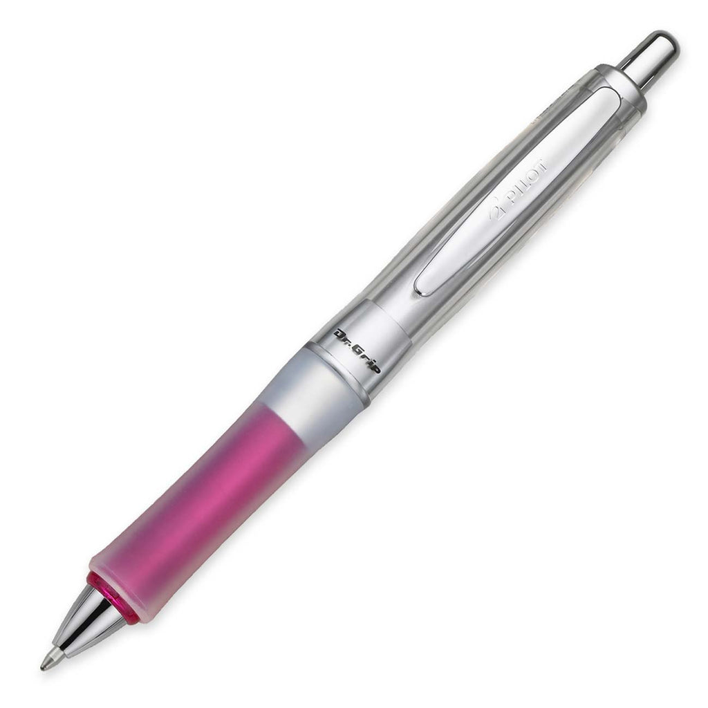 PILOT Dr. Grip Center of Gravity Refillable & Retractable Ballpoint Pen, Medium Point, Pink Grip, Black Ink, Single Pen (36182)