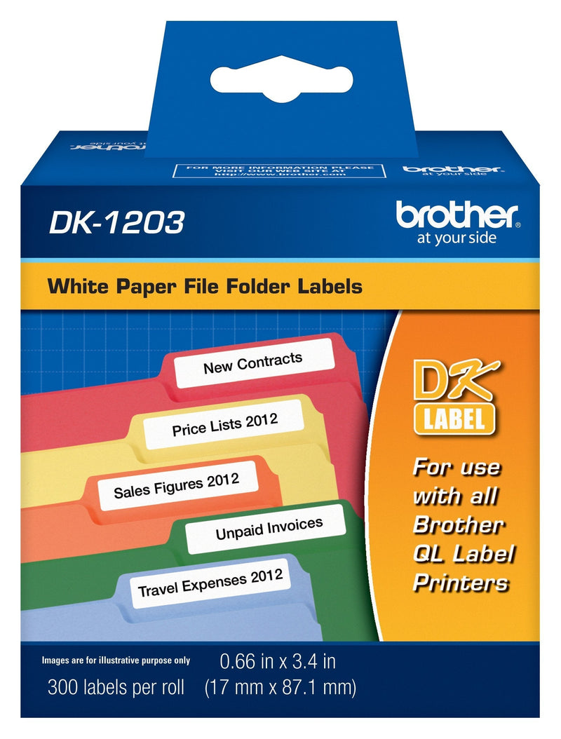 Brother DK-1203 File Folder Label Roll 1 Roll