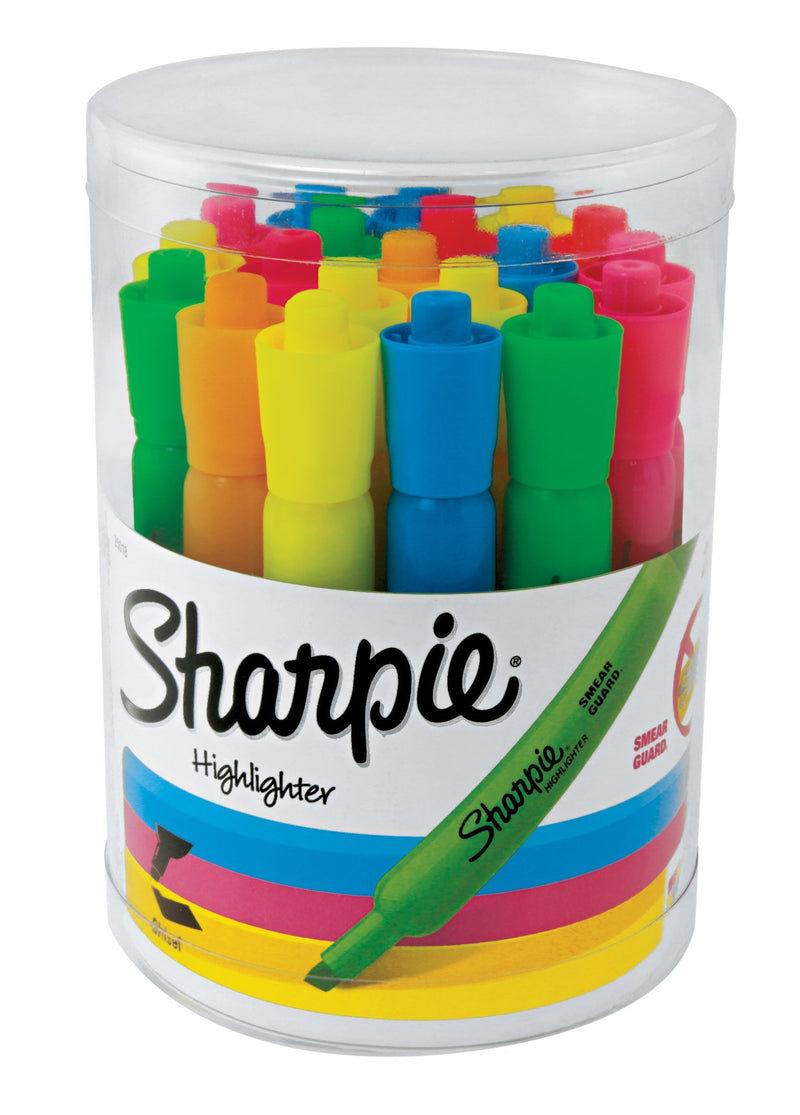 Sharpie Tank Highlighters, Chisel Tip, Assorted Fluorescent, 20 Count (25018) 20-Count Standard Packaging