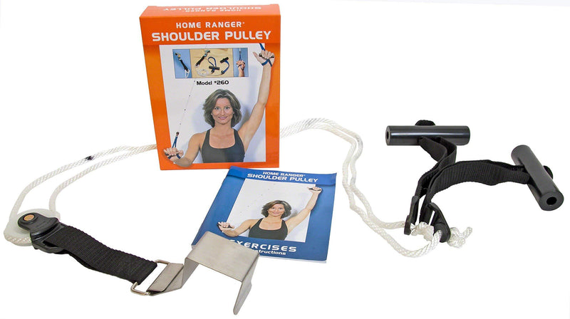 Home Ranger Shoulder Pulley - The Original Over Door Exerciser for Performing Shoulder Exercises with Metal Door Anchor & Grip Handles