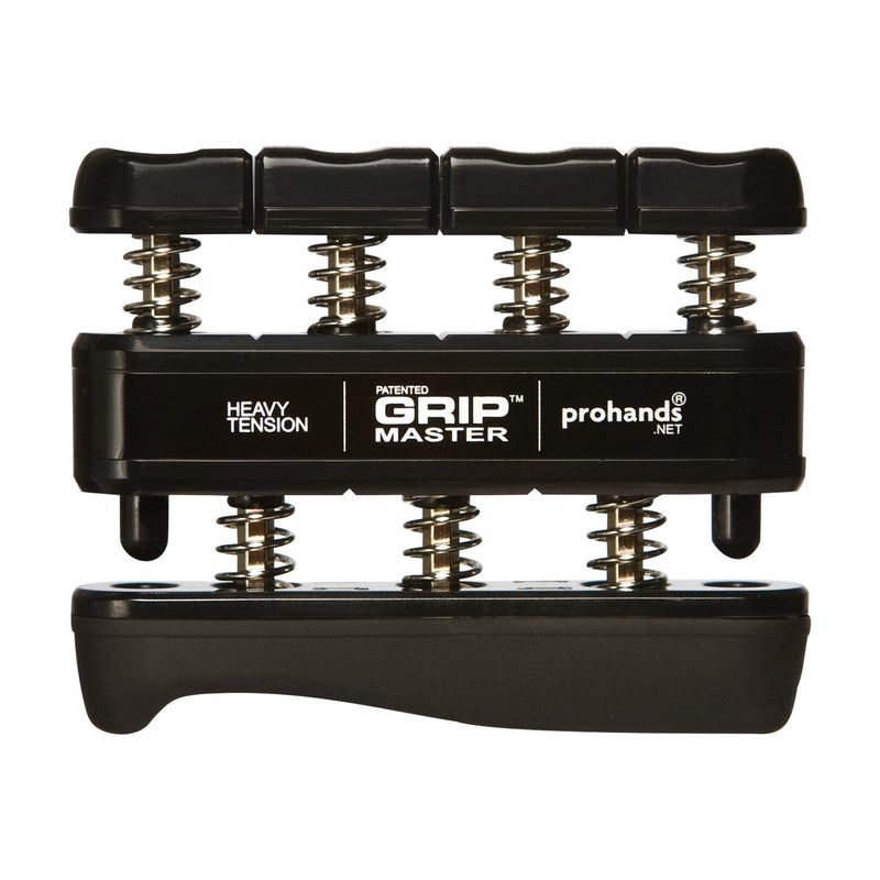 PROHANDS Gripmaster Hand Exerciser, Finger Exerciser (Hand Grip Strengthener), Spring-Loaded, Finger-Piston System, Isolate & Exercise Each Finger 9 lb (Heavy Tension) Black - Gripmaster