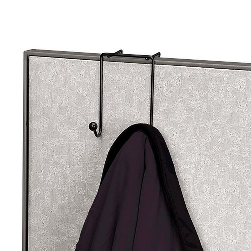 Fellowes FEL75510 Wire Partition Additions Double Coat Hook (75510) Black